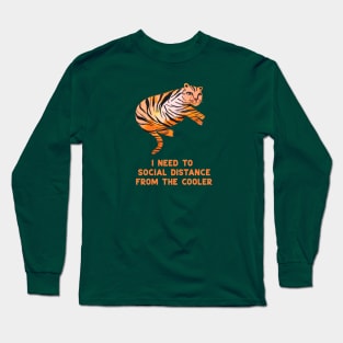 Social Distance Quarantine Covid Tigers Orange Long Sleeve T-Shirt